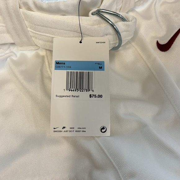 Nike Men’s Football White and Burgundy Football Pants - Picture 4 of 6